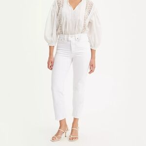 Levi's wedgie straight jeans with frayed hem, size 30